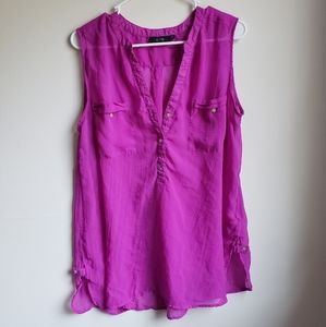 Apt. 9 Sheer Button Down Vest